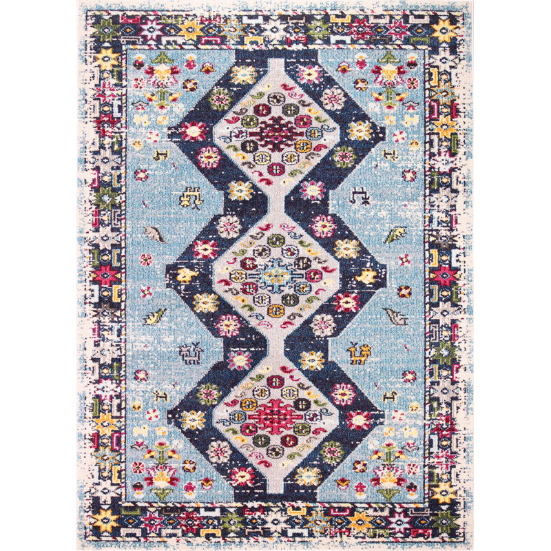 World Menagerie Chunn Pink/Blue/Green Area Rug & Reviews Wayfair
